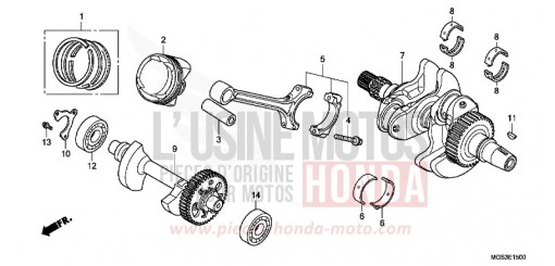 VILEBREQUIN/PISTON NC700XAD de 2013